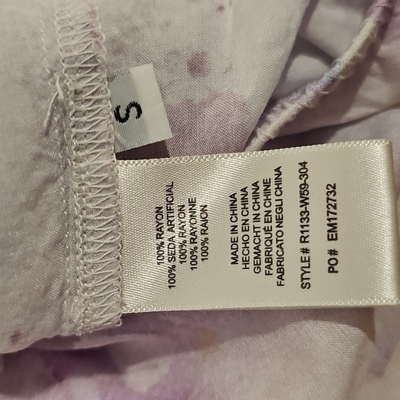 Anthropologie Cloth & Stone Splatter Print V-Neck LS Blouse Sz S EUC - Picture 8 of 13